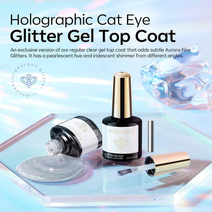 Free Cat Eye Glitter Gel Top Coat 10ml Gift MODELONES #