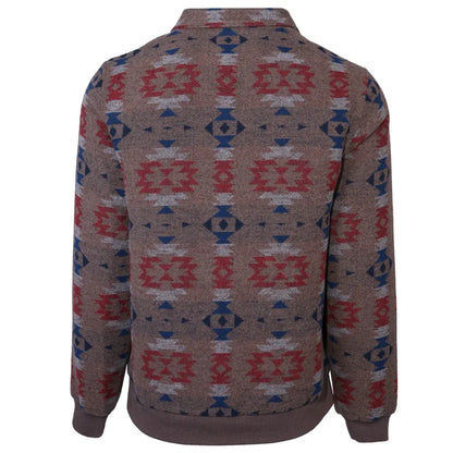 Hooey Bomber Jacket Tan/Red w/ Aztec