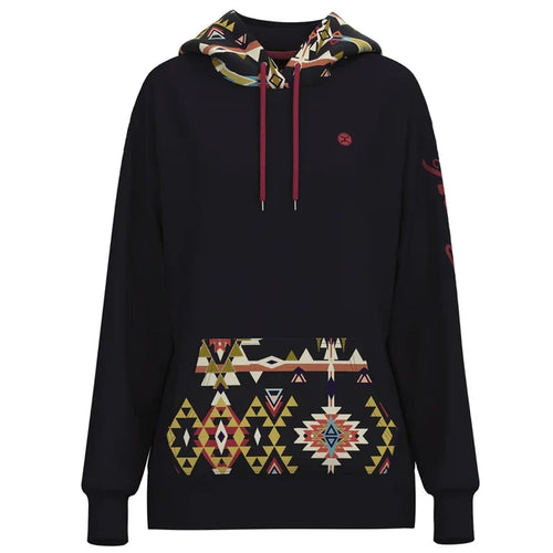Hooey "Summit" Navy/ Multi- Aztec Hoody