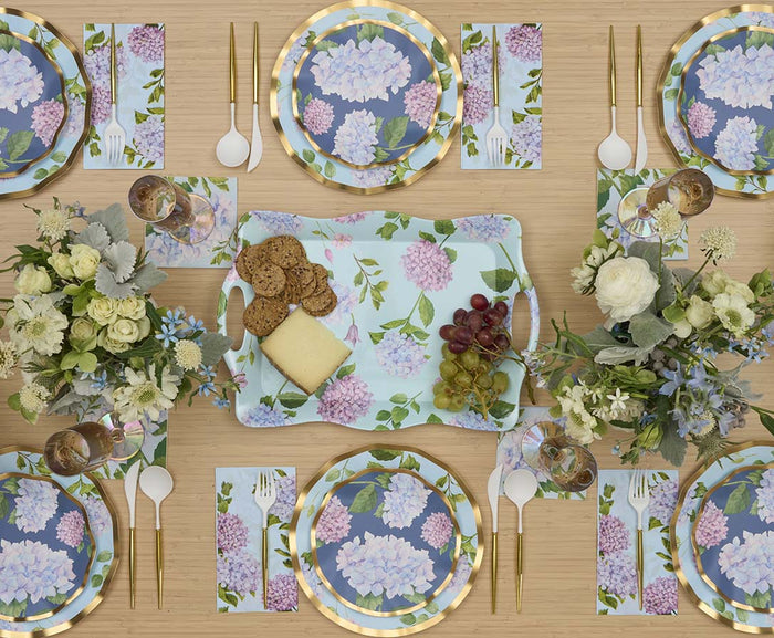 Hydrangea Melamine Wavy Tray