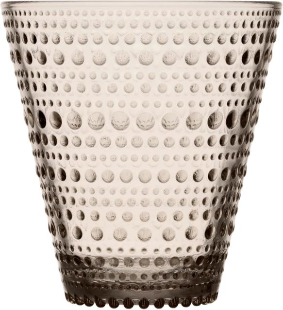Iittala Kastehelmi Drinking Glass 30cl set of 2 linen - Soposopo