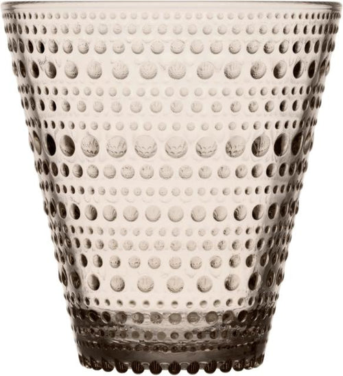 Iittala Kastehelmi Drinking Glass 30cl set of 2 linen - Soposopo