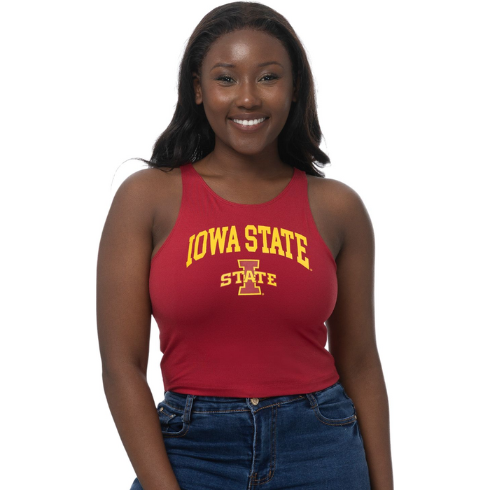Iowa State Cyclones Women's Red Crop Tank Top