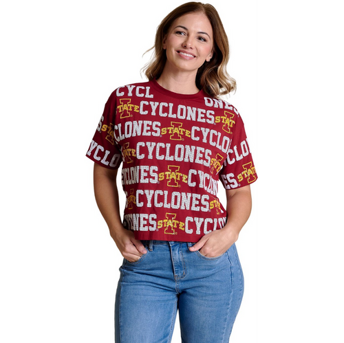 Iowa State Cyclones Women's Stewart Simmons Sequin Short Sleeve T-Shirt