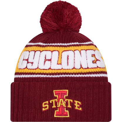 Iowa State Cyclones Youth Knit Pom Red/Gold Beanie