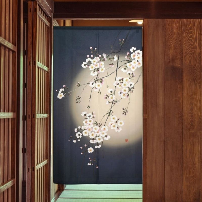 Japanese Noren Moonlight 85 x 150 cm (33.5’’ x 59’’)