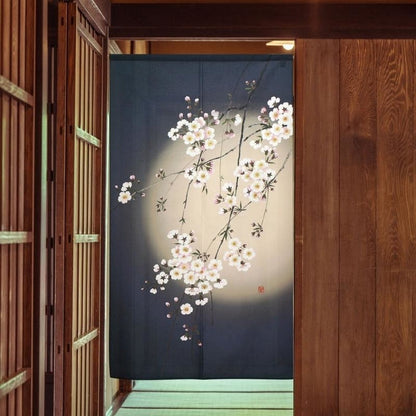 Japanese Noren Moonlight 85 x 150 cm (33.5’’ x 59’’)