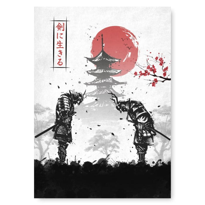 Japanese Poster - Samurai Battle A3