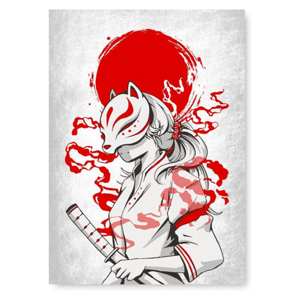 Japanese Poster - Samurai Kitsune A3
