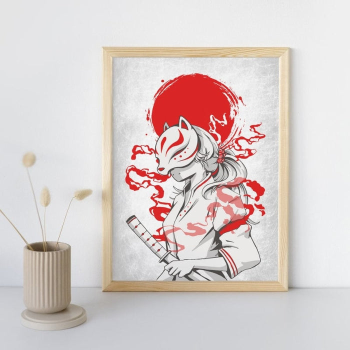 Japanese Poster - Samurai Kitsune A3