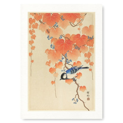 Japanese Print - Blue Tit A3