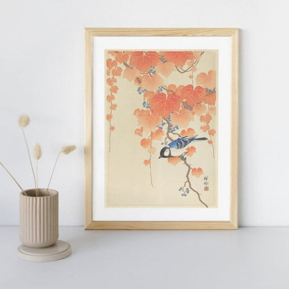 Japanese Print - Blue Tit A3