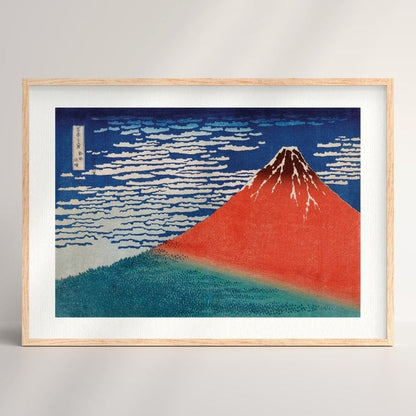 Japanese Print - Mount Fuji Red A3