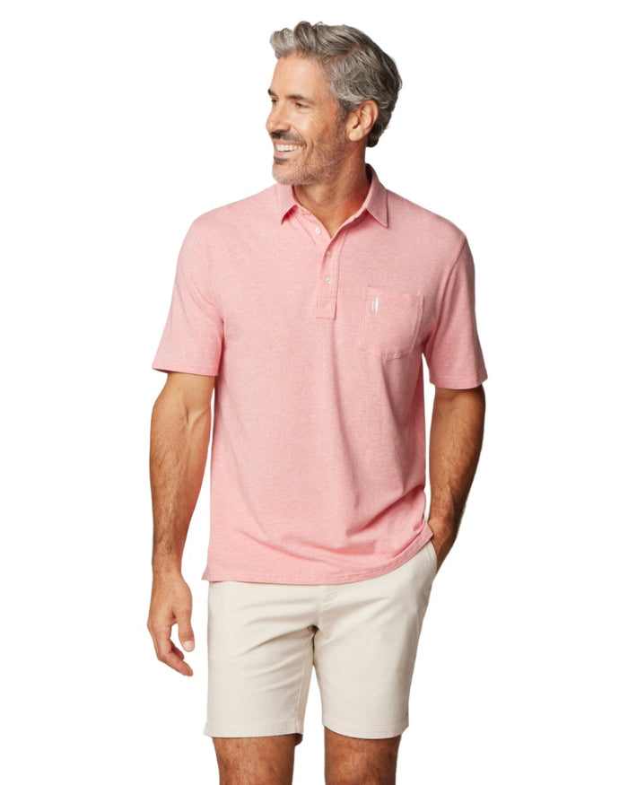 Johnnie-O Men's Heathered Original Polo 2.0 Apparel Johnnie-O Pomegranate Small