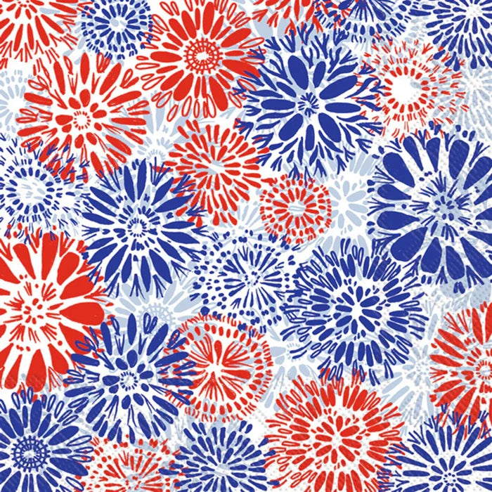 July Flowers Cocktail Napkins