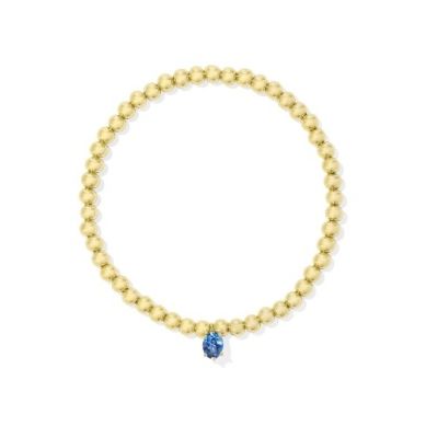 Kendra Scott Cailin Stretch Bracelet Gold Cobalt Blue Crystal
