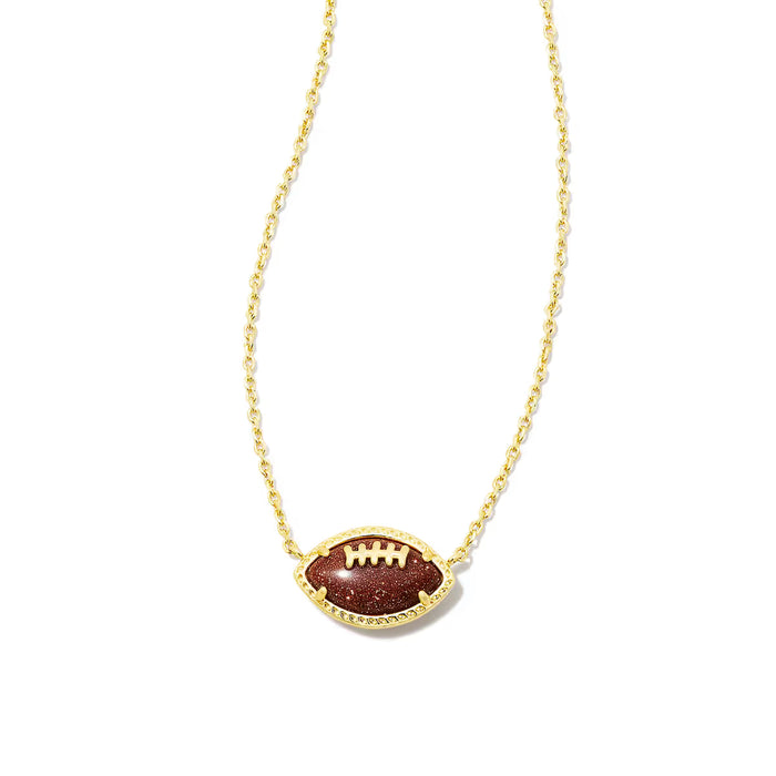 Kendra Scott Football Gold Short Pendant Necklace