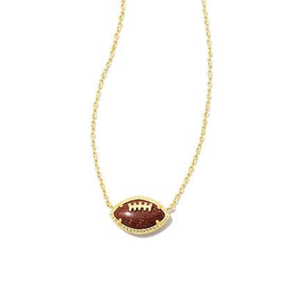 Kendra Scott Football Gold Short Pendant Necklace