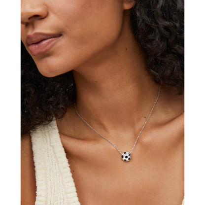 Kendra Scott Soccer Silver Short Pendant Necklace