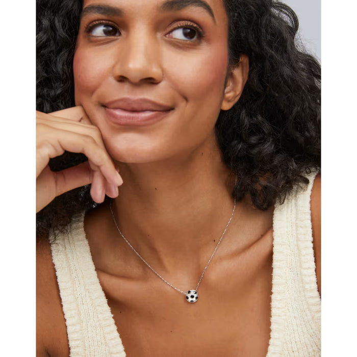 Kendra Scott Soccer Silver Short Pendant Necklace