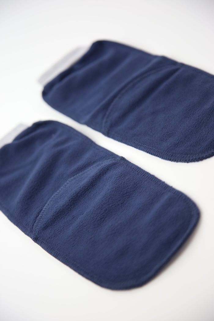 Pair of pastel kids fleece socks – front view
