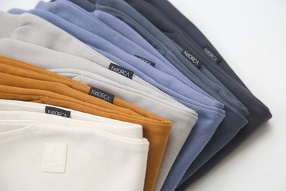 Close-up of brushed terry fabric and hood detail – dove kids hoodie