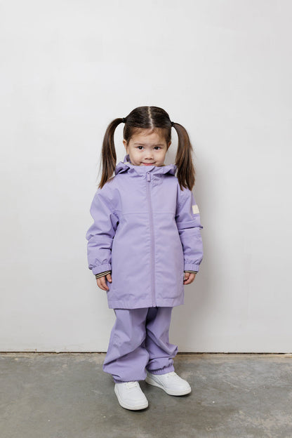 Kids Waterproof Jacket - TOFINO Packable Technical - Spring/Summer - Lilac / Floral
