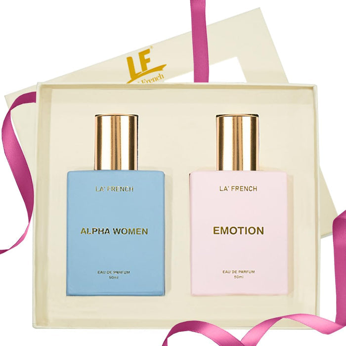 La French Unisex Perfume Gift Set Alpha Women & Emotion Gift Set (2 x 50ml)