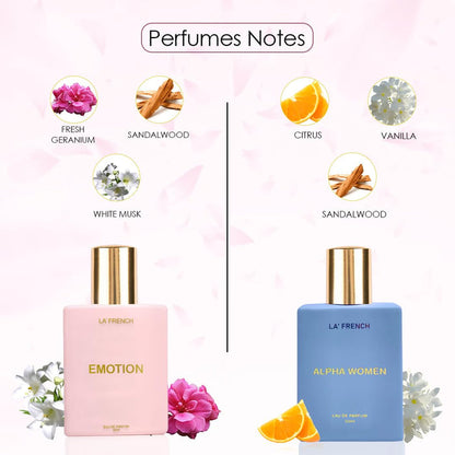 La French Unisex Perfume Gift Set Alpha Women & Emotion Gift Set (2 x 50ml)