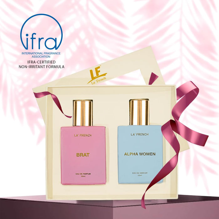 La French Unisex Perfume Gift Set Brat & Alpha Women Gift Set (2 x 50ml)
