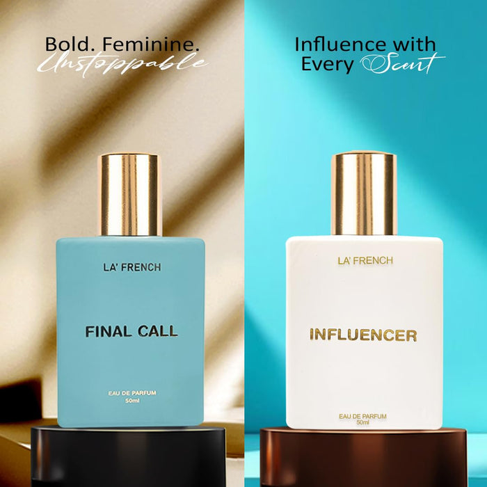 La French Unisex Perfume Gift Set Influencer & Final Call Perfume Gift Set 50ml X 2 Pcs