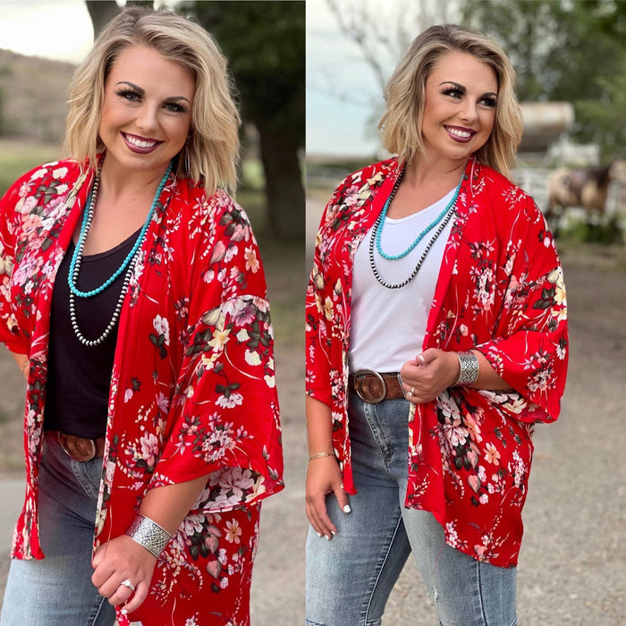 Lady Luck - Red -Kimono