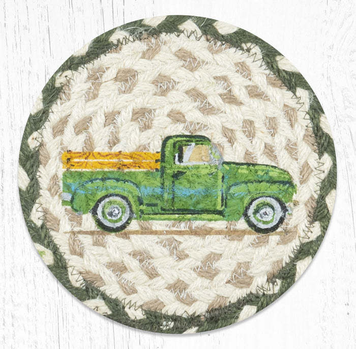 LC-338 Vintage Green Truck 7" Round