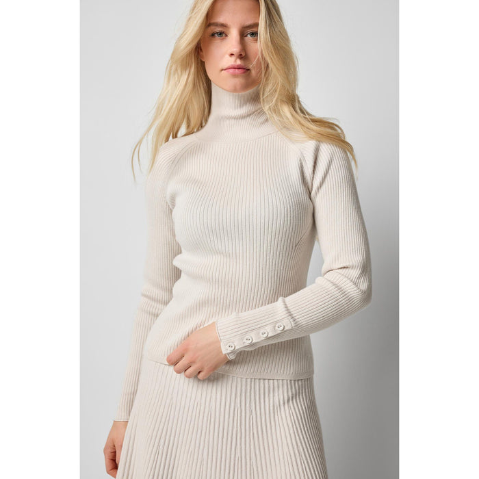 Lilla P Slim Rib Turtleneck in Mist
