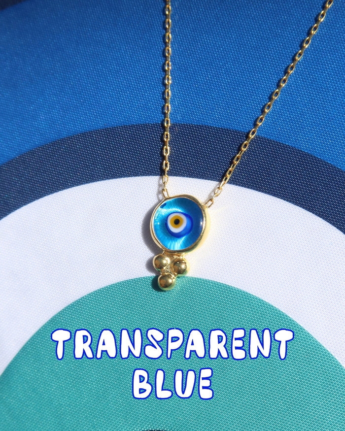 Mati Murano Glass Evil Eye Trefoil Necklace | 18k Gold-Plated Sterling Silver 925