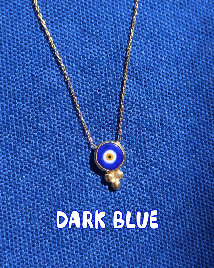 Mati Murano Glass Evil Eye Trefoil Necklace | 18k Gold-Plated Sterling Silver 925