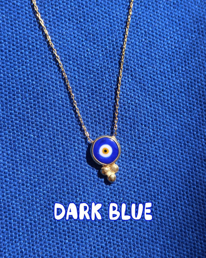 Mati Murano Glass Evil Eye Trefoil Necklace | 18k Gold-Plated Sterling Silver 925