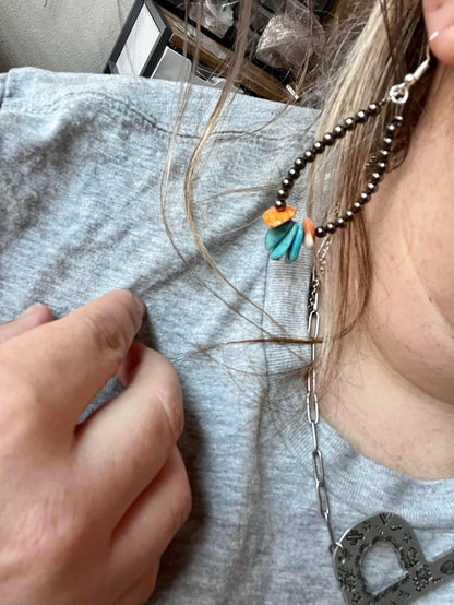 Maverick Turquoise & Spiny Oyster Earrings