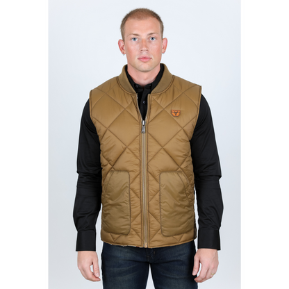 Men's Insulated Reversable Vest - Beige