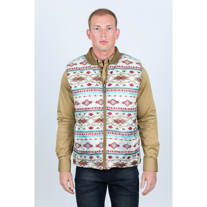 Men's Insulated Reversable Vest - Beige