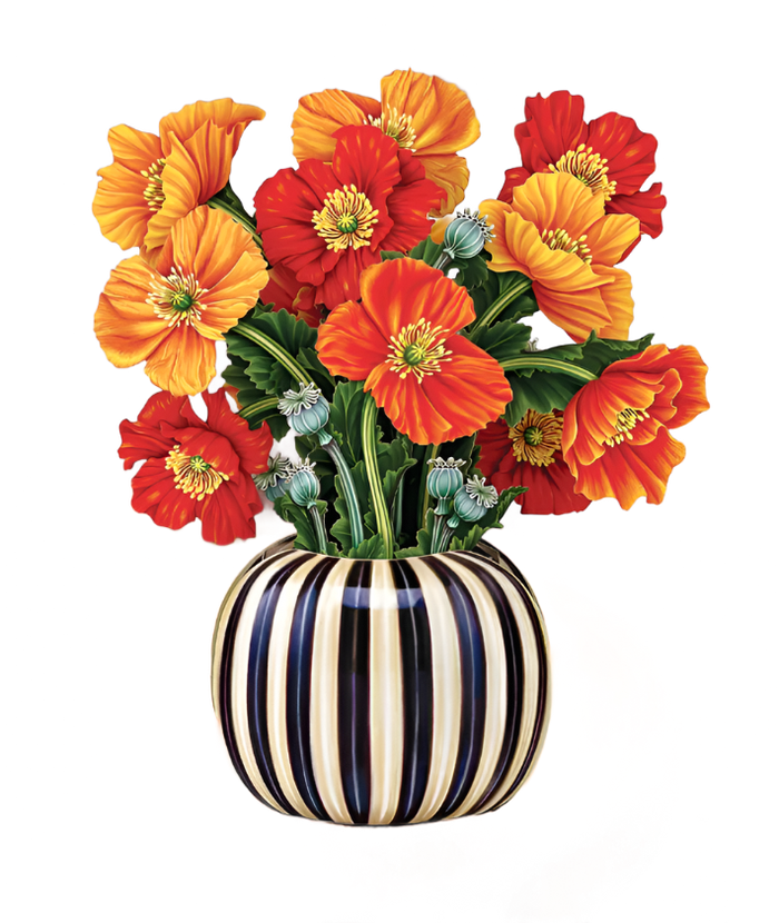 Mini Pop-Up Flower Bouquet: French Poppies