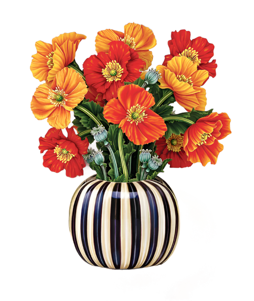 Mini Pop-Up Flower Bouquet: French Poppies
