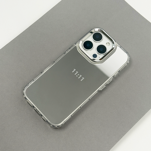 Mirror effect phone case with motivational slogan printed onto the mirror.