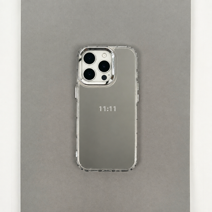 Mirror effect phone case with motivational slogan printed onto the mirror.