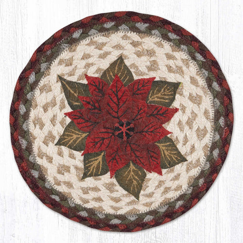 MSPR-417 Primitive Poinsettia 10" Trivet