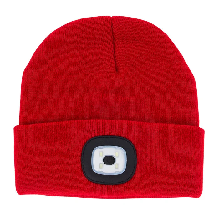 Night Scope Rechargeable LED Beanie - Red - Plunkett's Hallmark