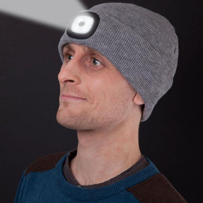 Night Scope Rechargeable LED Beanie - Red - Plunkett's Hallmark
