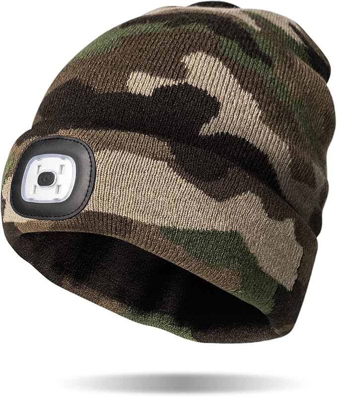 Night Scope Rechargeable LED Beanie - Woodland - Plunkett's Hallmark
