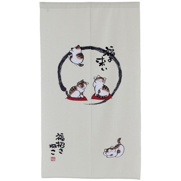 Noren Curtain Zen Cat 85 x 150 cm (33.5’’ x 59’’)
