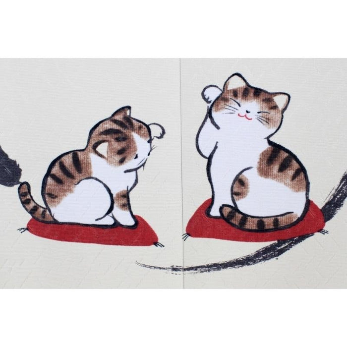 Noren Curtain Zen Cat 85 x 150 cm (33.5’’ x 59’’)